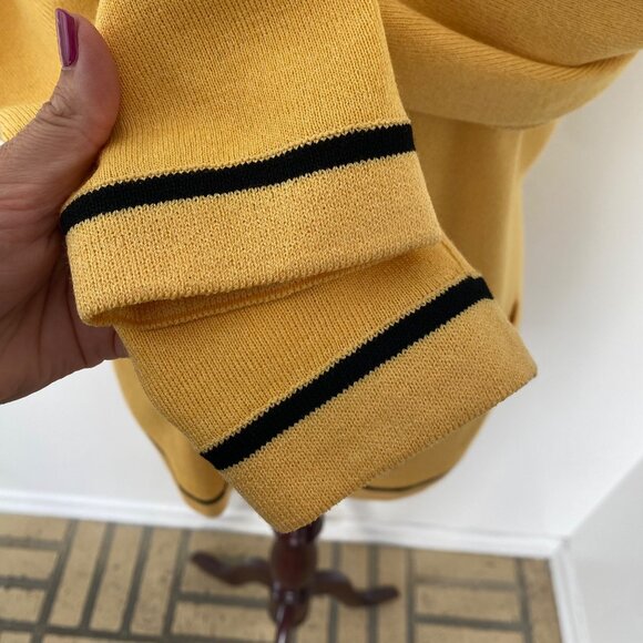 St. John Cardigan Sweater Jacket w/ Chain Yellow - Picture 5 of 13